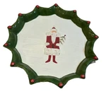 Foreside Christmas Cookie / Dessert Plate Santa Design 7. Fixed Price $39.95.