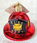 Old World Christmas Owc Red Glass Fireman Helmet. Fixed Price $13.99.