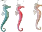 6.5 Set Of Glass Glitter Seahorse Holiday Ornament Christmas Kurt Adler D3634. Fixed Price $35.24.