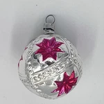 Vtg Mercury Glass Christmas Ornament West Germany Poinsettia Flower Red Silver. Fixed Price $24.95.