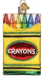 Old World Christmas Blown Glass Ornament, Box Of Crayons. Fixed Price $11.99.