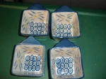 Temptations Temp-tations Winter Whimsy 4 Oz Set Of Bowls & Tray Euc. Fixed Price $22.99.