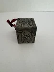 Hallmark Keepsake Ornament Trinket Box Pewter Noel Floral QX5303 1993 Thailand. Fixed Price $9.00.