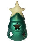 Terra-cotta Pottery Hand-painted Metallic Green Gold Christmas Tree 10. Fixed Price $16.99.