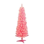 Puleo International Pre-lit 4.5' Flocked Pencil Artificial 4FT 6IN, Pink. Fixed Price $88.99.