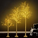 3PCS Lighted Birch TREE,4FT 6FT 8FT W/fairy Lights Home Holiday Decor. Fixed Price $88.99.