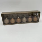 Pier One Christmas Ornament Place Card Holders Set Of 6 Glass Glitter Champagne. Fixed Price $14.95.