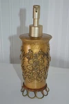 Laura Ashley Gold Soap Pump Dispenser Vanity Bathroom Resin 8.5" Romantic Vgc. Fixed Price $14.03.