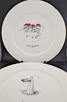 Merry MASTERPIECES-1999 Dayton Hudson Usa Monuments Christmas, 4 Dinner Plates. Fixed Price $34.99.