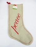 Peace Holiday Stocking Xmas Burlap Red Wondershop Target 20". Fixed Price $12.00.