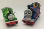 Hallmark Christmas Ornaments Thomas The Tank Engine & Percy 2007. Fixed Price $15.00.