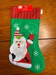 Nwt Christmas House Stocking Red And Green Santa 16. Fixed Price $14.00.