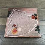 Indiana Glass Serving Tray Christmas Tree Clear Pressed Box 12" Vintage. Fixed Price $12.62.