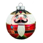 Kurt Adler Nutcracker European Design Glass Ball Ornament 80MM GG0383. Fixed Price $17.95.