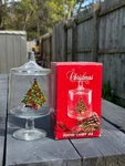 Vtg 1985 Christmas Tree Clear Glass Footed Candy Bonbon Jar By Carlton Usa Boxed. Fixed Price $13.00.