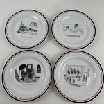 The New Yorker Restoration Hardware Santa Holiday Plates Set Of 4 Dessert Cheese. Fixed Price $24.99.