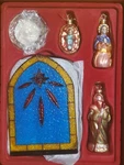Waterford Holiday Heirlooms Nativity Stained Glass Votive Holy Family Christmas. Fixed Price $49.99.