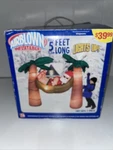 Gemmy 5FT Santa Tropical Christmas Scene Airblown Inflatable New Box. Fixed Price $162.50.