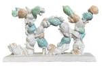 Joy Seashell Tabletop Beach Decor White Blue Natural Boho Coastal Aqua. Fixed Price $39.99.