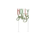 25.5" Holly Jolly Holiday Adjustable Yard Stake Christmas Raz New 4550825. Fixed Price $39.95.