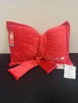 Dolly Parton Decorative Pillow Red Bow Plush Soft Cozy New 16.9" X 12". Fixed Price $31.47.