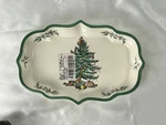Spode England Christmas Tree Pattern Crazing Throughout S3324 Candy Dish. Fixed Price $24.99.