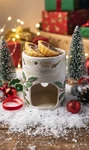 Christmas Winter Holiday Wax Tealight Candle Holders Set Of 2 Ceramic. Fixed Price $15.99.