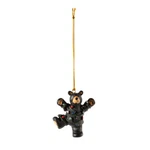 Black Christmas Ornament "hap" By Jeff Fleming Bearfoots Rustic Unique. Fixed Price $11.50.