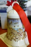 Hutschenreuther Northpole 1991 Christmas Bell "nordpol" Porcelain Ornament Nib. Fixed Price $9.95.