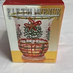 Fifth Avenue Crystal 6" Christmas Mistletoe Hurricane Tealight Burner New. Fixed Price $16.50.