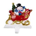 New! Gerson Snowman Sleigh Ride Christmas Stocking Holder Hanger 5.12" Holiday. Fixed Price $23.75.