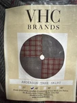 New! Sealed Vhc Christmas Tree Skirt Plaid Flannel Red Grey & White With Buttons. Fixed Price $20.80.