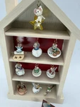 Hallmark Keepsake 12 Miniature Mouse Ornaments & Shadow Box Memory House Vtg 081. Fixed Price $48.99.