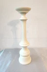 Off White Wooden Pillar Holder, Farmhouse / Cottage Candlestick Decor. Fixed Price $14.00.