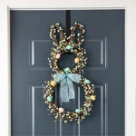 Glitzhome 24.5 Easter Bunny Spring Wreath With Eggs For Front Door Wall. Fixed Price $30.99.