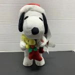 Vtg Snoopy Woodstock Christmas Santa Hat Music Plush 12" Gemmy Peanuts Read. Fixed Price $15.99.