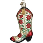 Old World Christmas Blown Glass Ornament For Tree, Cowgirl Boot. Fixed Price $21.84.