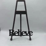 Believe Holiday Tabletop Easel Plate Stand Recipe Picture Holder Christmas 10. Fixed Price $18.99.