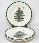 Spode Christmas Tree S3324 Dinner Plates 10-3/4 Set Of 5 Mint & Unused. Fixed Price $49.99.