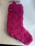 Nwt Wondershop Target Faux Fur Hot Pink Christmas Stocking 18" Check Pattern. Fixed Price $10.00.