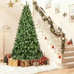 9FT Artificial Christmas Tree Holiday Season With 1910 Branch Tips W/stand Unlit. Fixed Price $190.39.