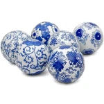 Oriental Furniture 3" Blue & White Decorative Porcelain Ball Set(b). Fixed Price $97.68.