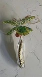 Glass Palm Tree Christmas Ornament Glittery Trunk With Coconuts. Fixed Price $13.30.