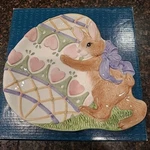 Fitz And Floyd Bunny Canape Plate Easter Egg Promo Euc. Fixed Price $7.99.