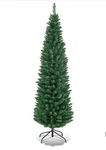 Costway 6FT Unlit Pvc Artificial Slim Christmas Pencil Tree. Fixed Price $49.99.