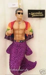 December Diamonds Pride Merman Ornament 2014, Nib, New Gift Box, Rainbow Flag. Fixed Price $36.95.