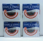 Beistle Stars & Stripes Fabric Bunting 4FT Grommets July 4TH New Made Usa. Fixed Price $19.99.