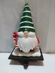 Gnome Santa Holiday Time Stocking Holder Hanger Candy Cane Retired Christmas. Fixed Price $18.99.