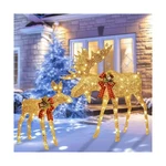 Hoyechi Lighted Christmas Decoration Moose Family - Up 2 Set With.... Fixed Price $156.28.