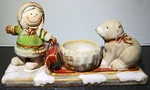 Yankee Candle Girl With Sled Seal Tealight Holder Snow Winter Holiday. Fixed Price $16.49.